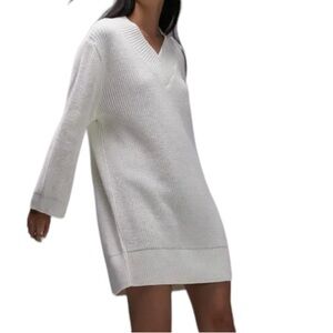 Topshop NWOT oversized knit Vneck mini sweater dress medium 8-10